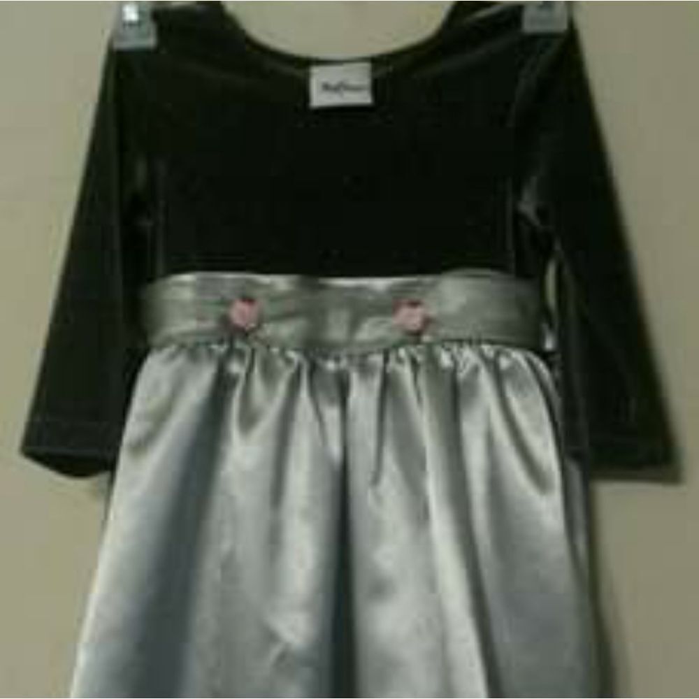 Adorable Vintage Rose Cottage Green Formal Dress Sz S (6)